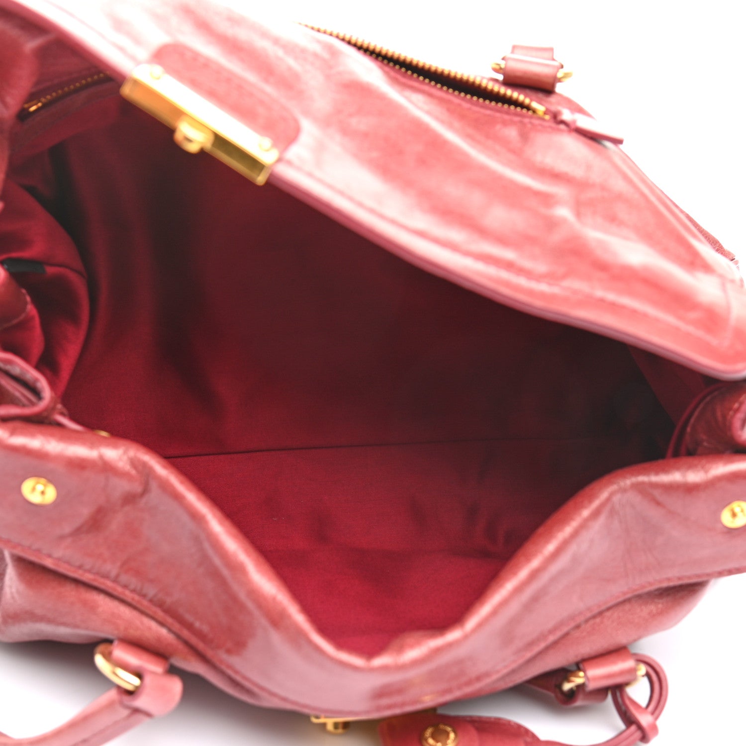 Miu Miu Vitello Shine Satchel 4 of 12