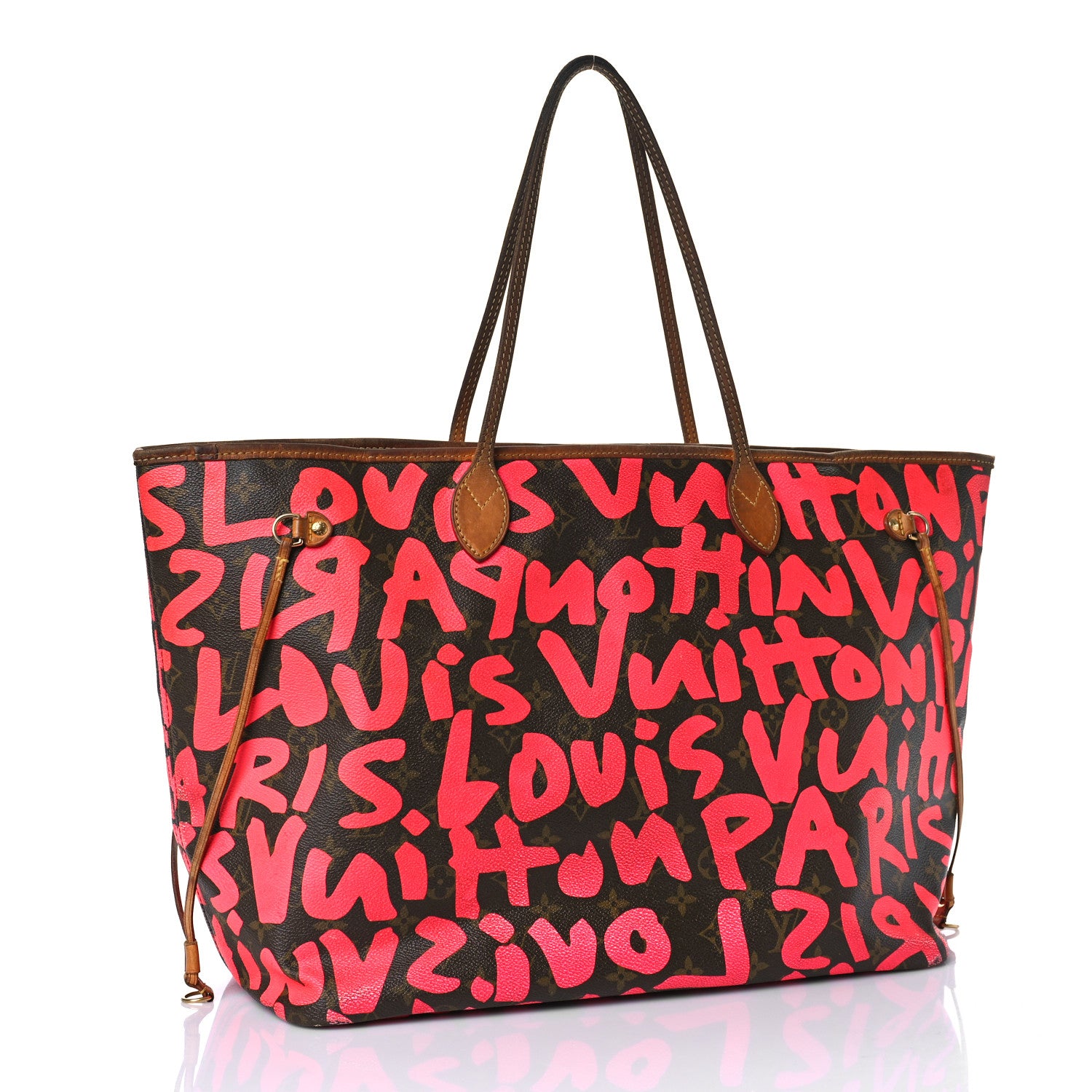 Louis Vuitton Monogram Graffiti Neverfull GM Fuchsia 2 of 17