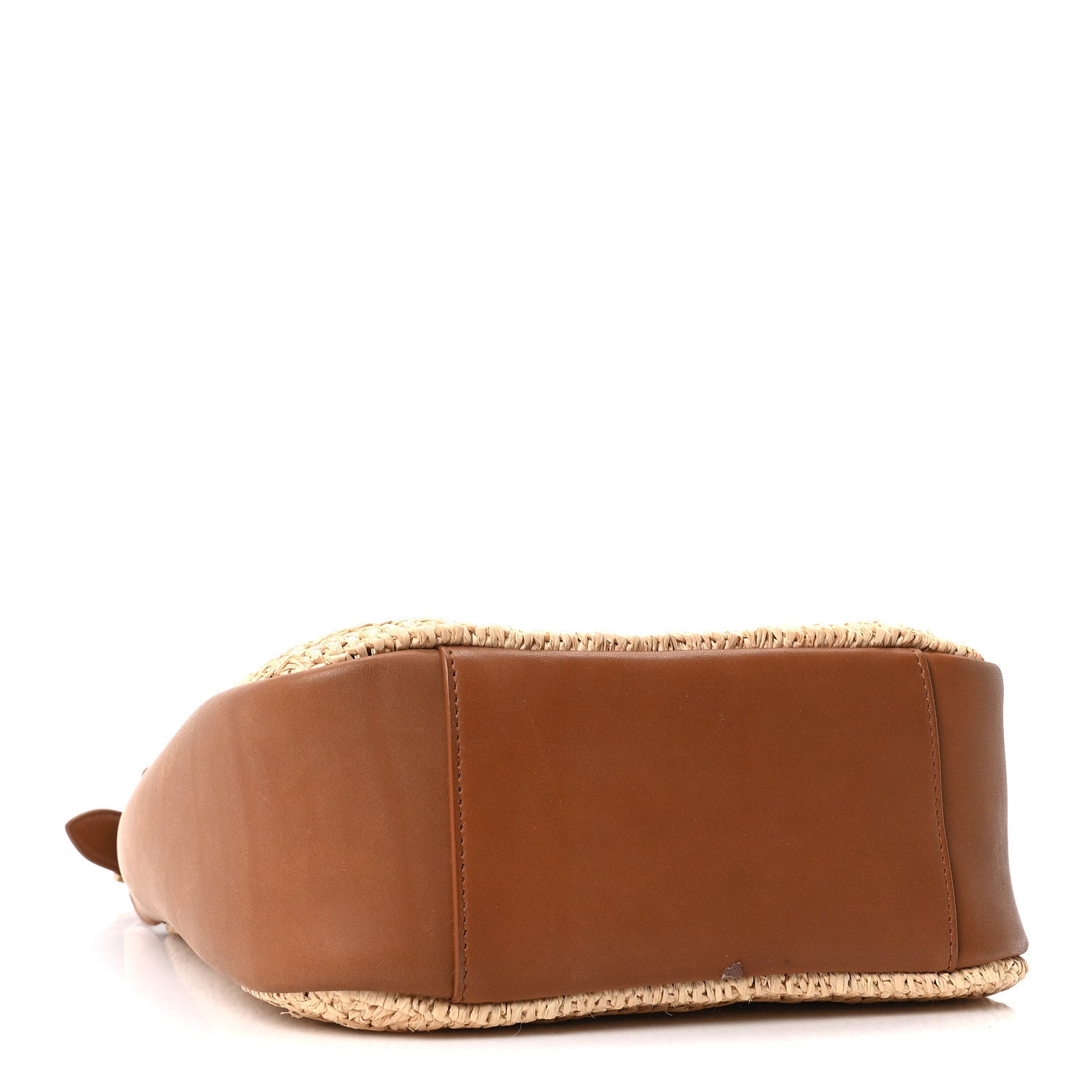 Saint Laurent Raffia Calfskin Le 5 A 7 Small Hobo Natural Brick 5 of 11