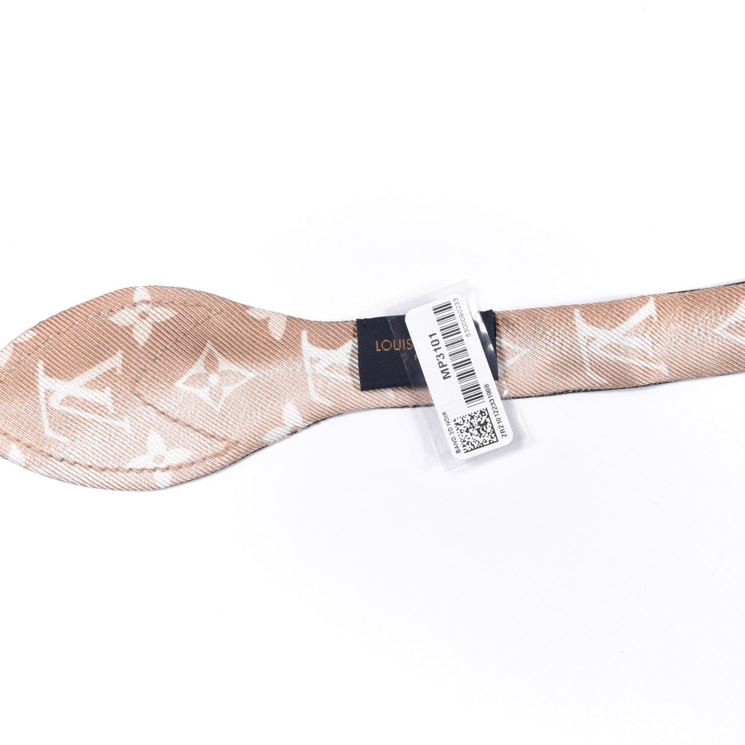 Louis Vuitton Silk Monogram Vuittamins Bandeau 3D Black 2 of 3