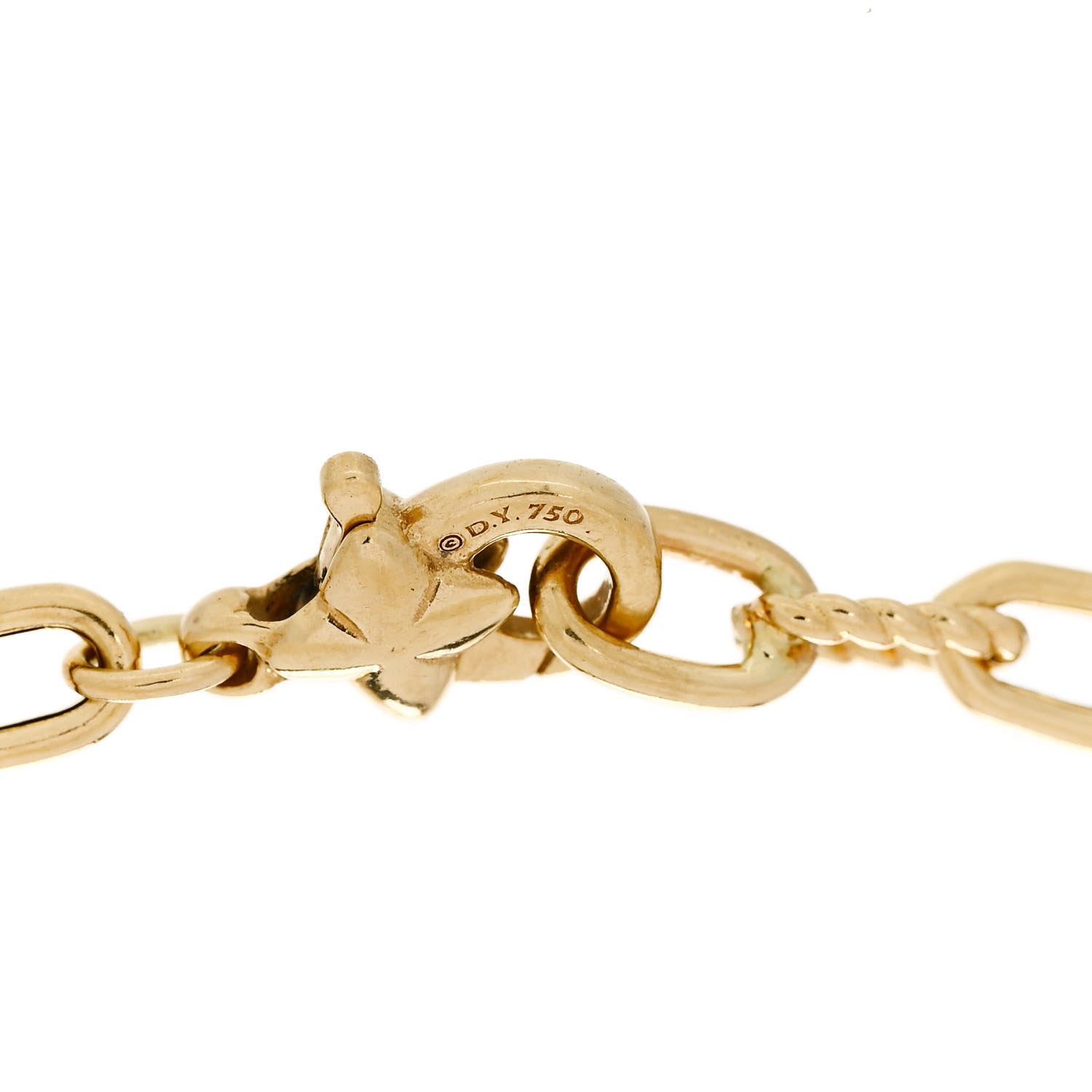 David Yurman 18K Yellow Gold Madison 3mm Classic Chain Bracelet 3 of 3