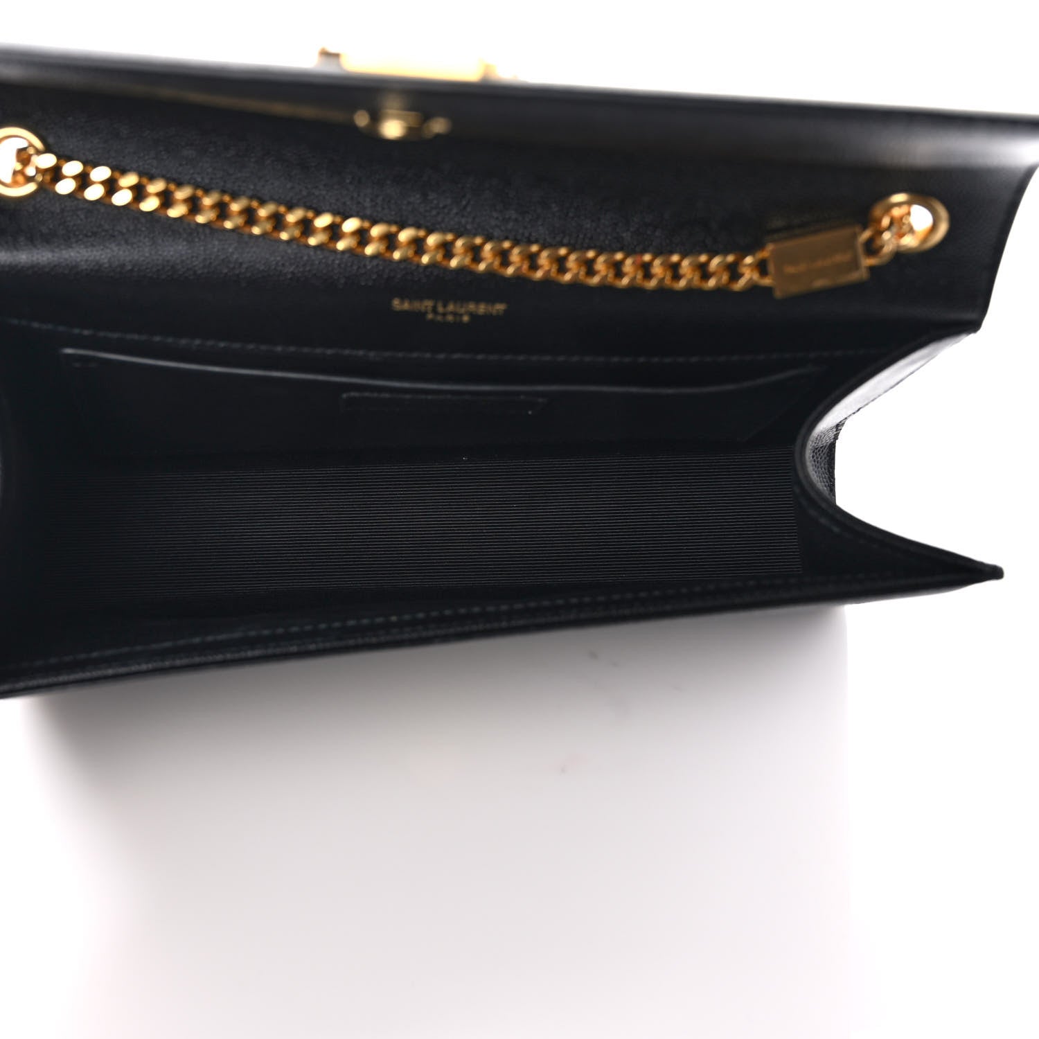 Saint Laurent Grain De Poudre Medium Classic Monogram Kate Satchel Black 5 of 8