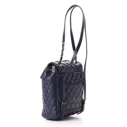 Chanel Calfskin Quilted Small Urban Spirit Backpack Navy 2 of 11