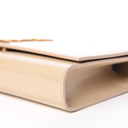 Saint Laurent Grain De Poudre Classic Monogram Cassandre Clutch Nude Powder 6 of 12