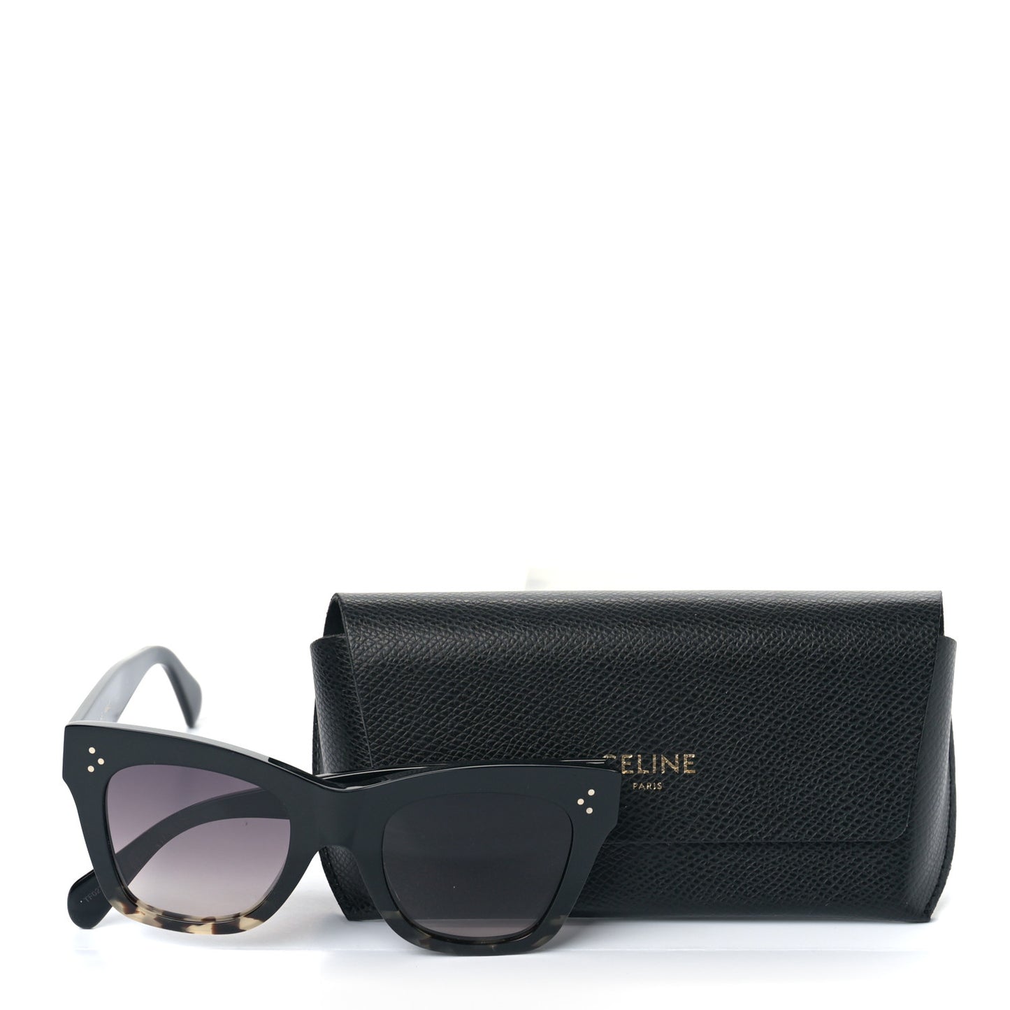 Acetate Polarized Cat Eye Sunglasses CL4004IN Havana Black