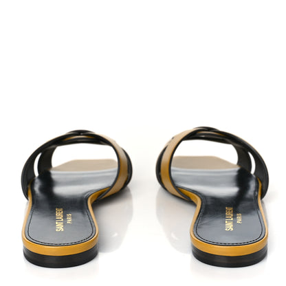Saint Laurent Calfskin Tribute 05 Slide Sandals 40 Safari Kaki 5 of 8