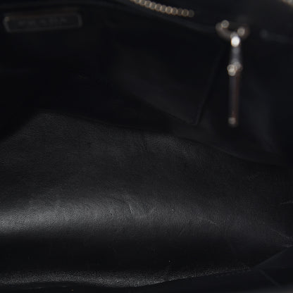 Prada Saffiano Baiadera Striped Medium Galleria Double Zip Tote Caramel Black White 12 of 14