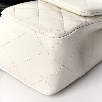 Chanel Lambskin Quilted Mini Rectangular Flap White Black 10 of 10