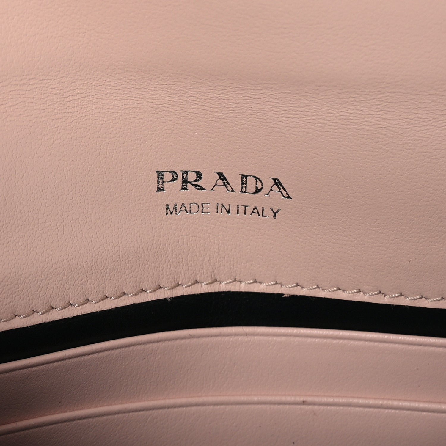 Prada Spazzolato Logo Wristlet Pesca 6 of 7