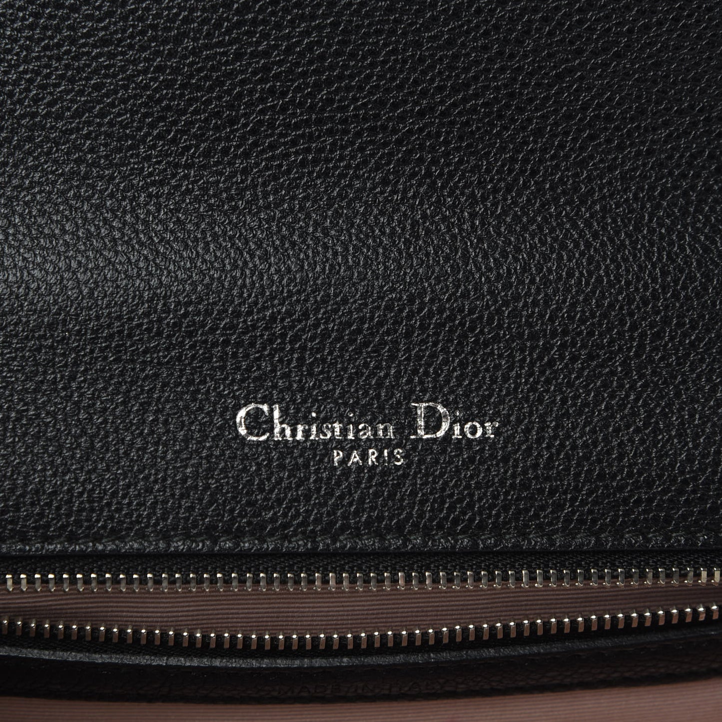 Grained Calfskin Small Diorama Flap Bag Black