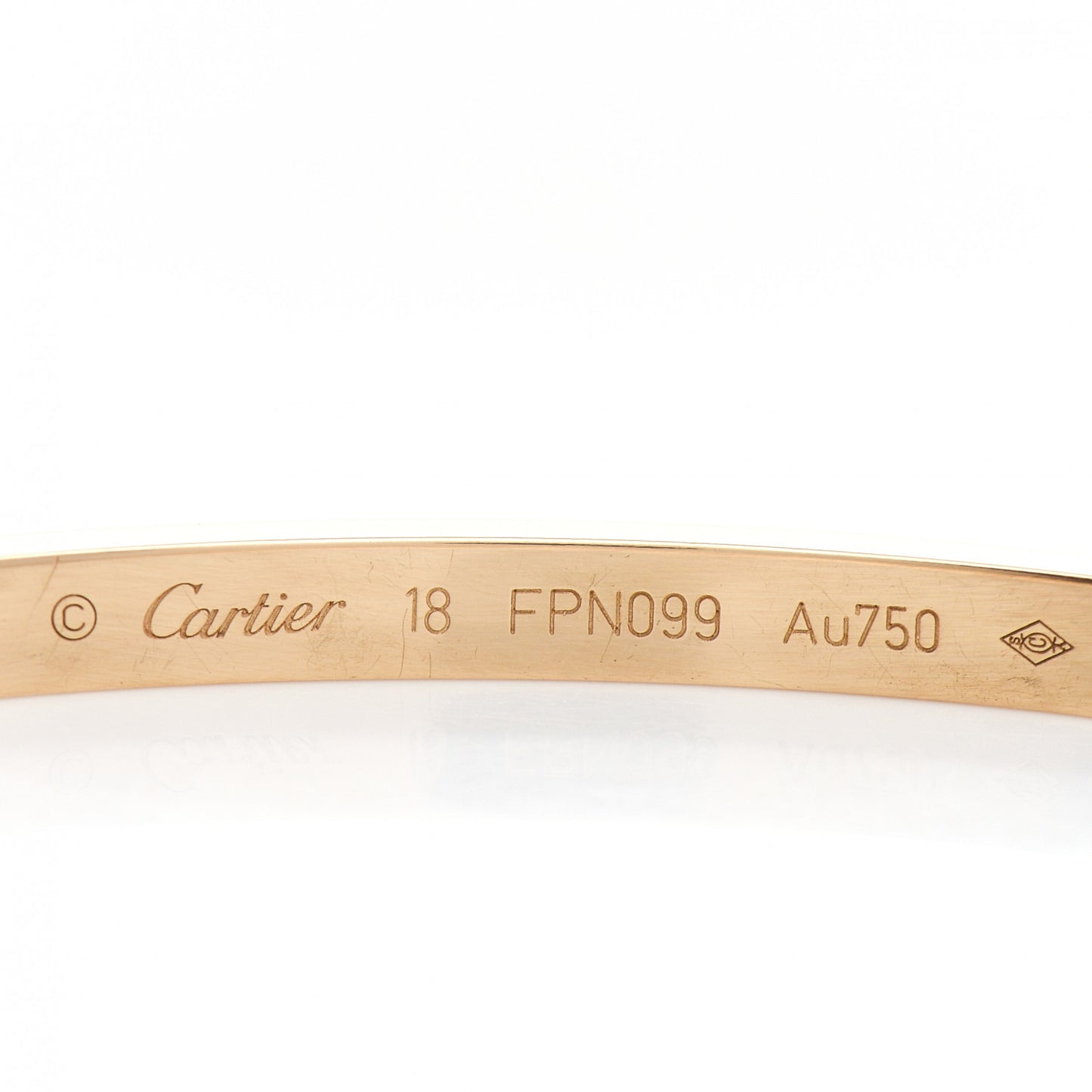 18K Yellow Gold Small LOVE Bracelet 18