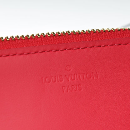 Louis Vuitton Calfskin Jeanne Wallet Zippered Insert Hot Pink 6 of 6