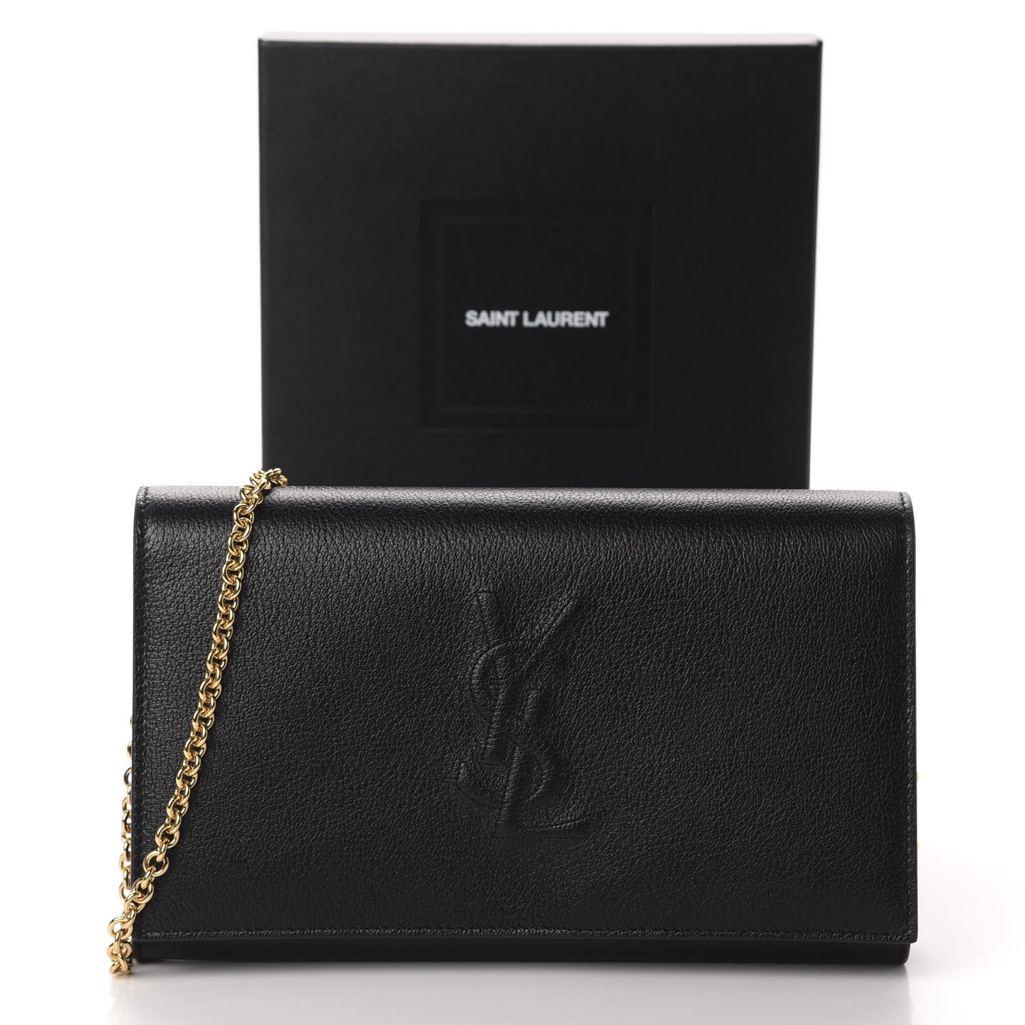 Calfskin Monogram Belle de Jour Chain Clutch Black