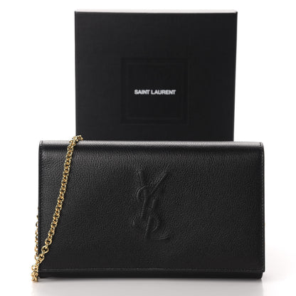 Saint Laurent Calfskin Monogram Belle de Jour Chain Clutch Black 11 of 11