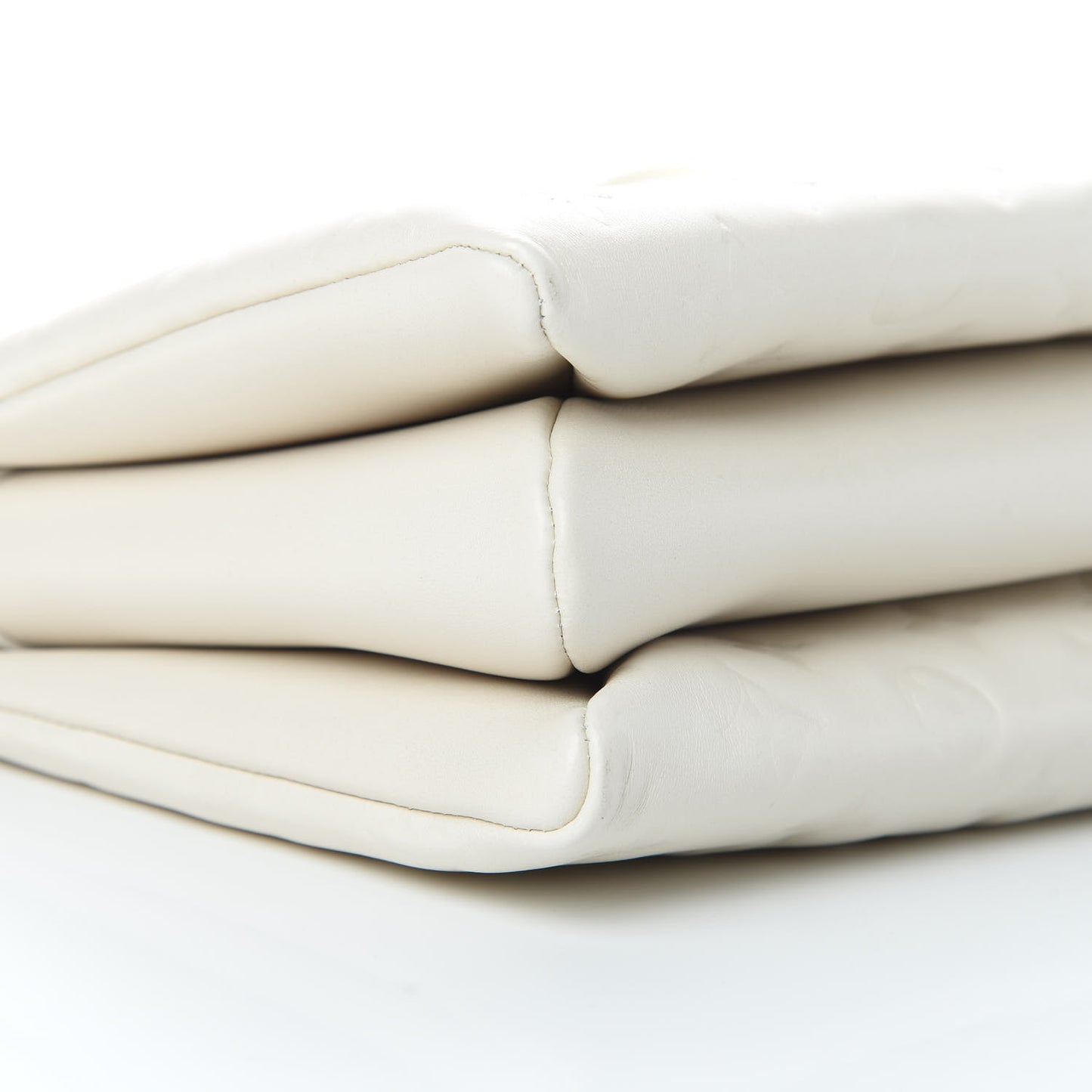 Lambskin Embossed Monogram Coussin PM Beige Cream