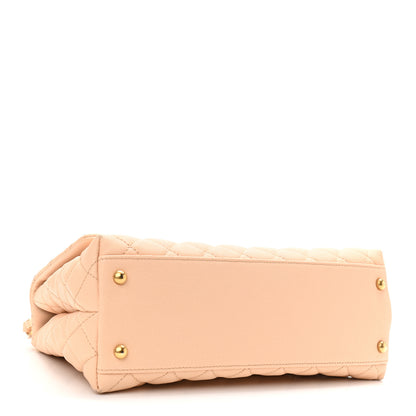 Chanel Caviar Quilted Small Coco Handle Flap Beige 3 of 10