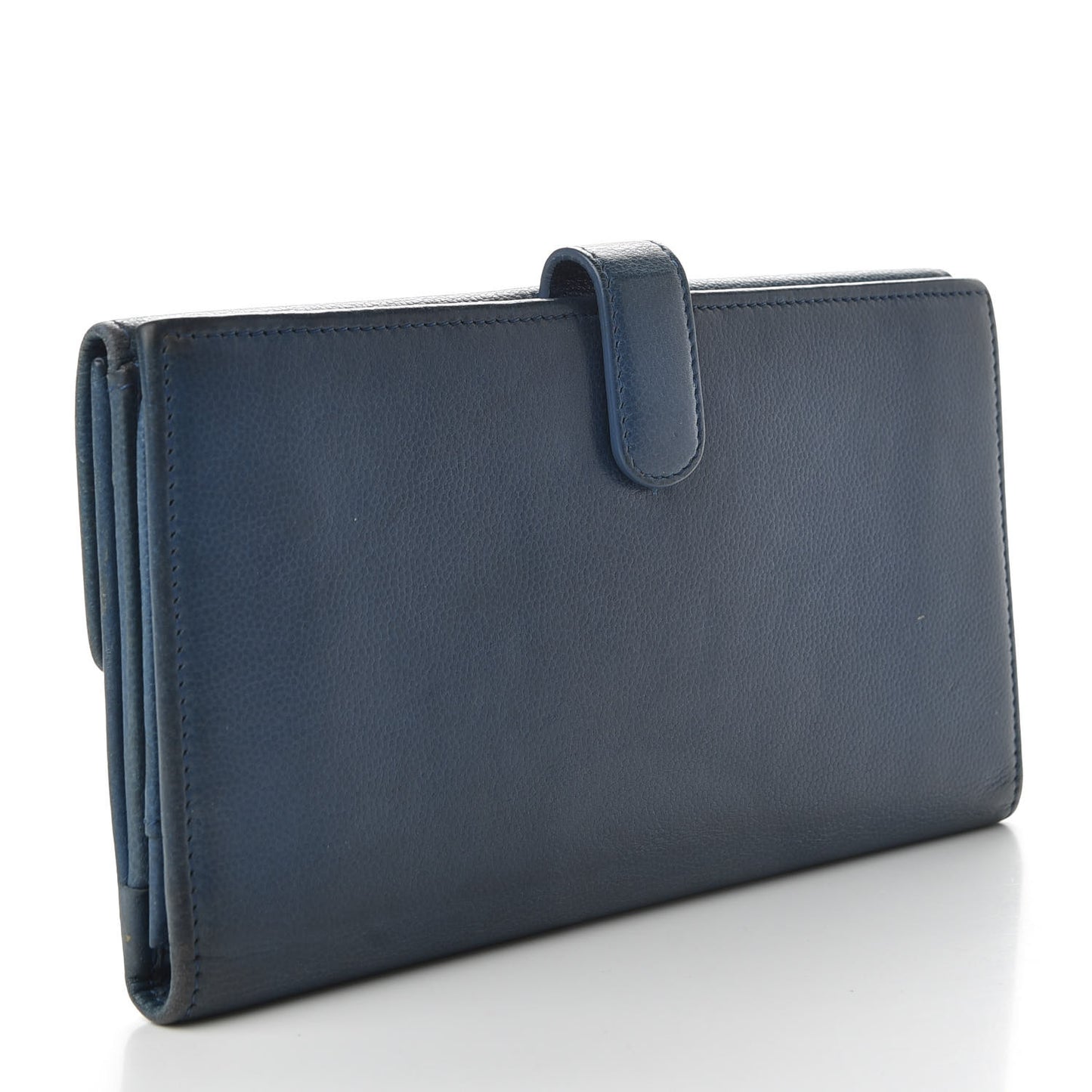 Caviar Sevruga CC Long Flap French Wallet Blue