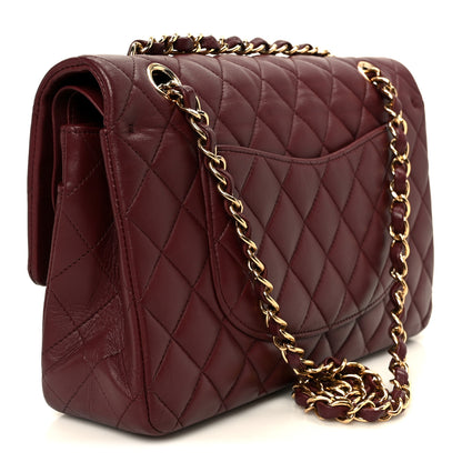 Chanel Lambskin Quilted Medium Double Flap Burgundy 3 of 11