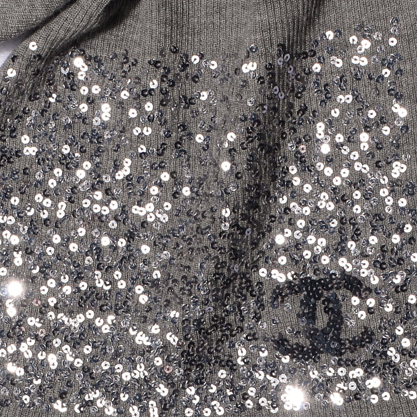 Cashmere Silk Sequin CC Scarf Grey