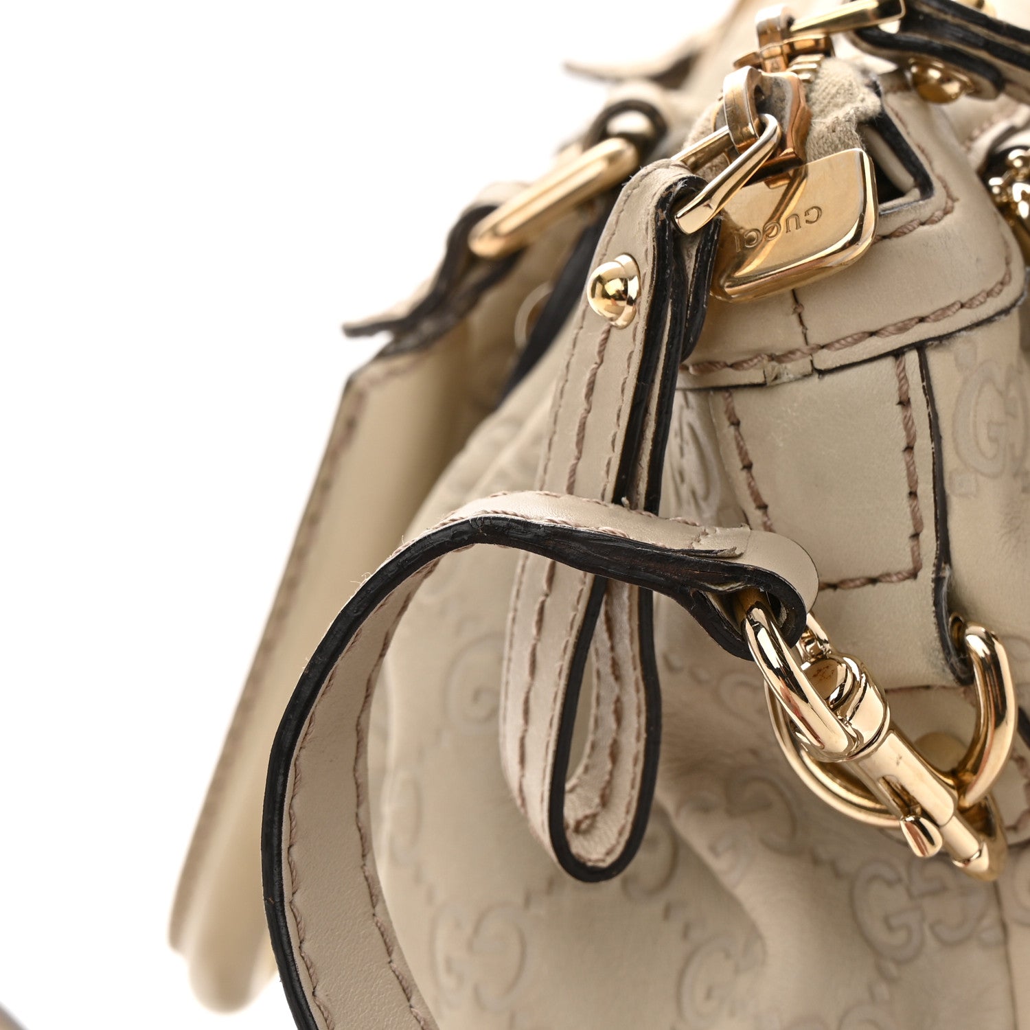 Gucci Guccissima Medium Sukey Top Handle Bag White 24 of 26