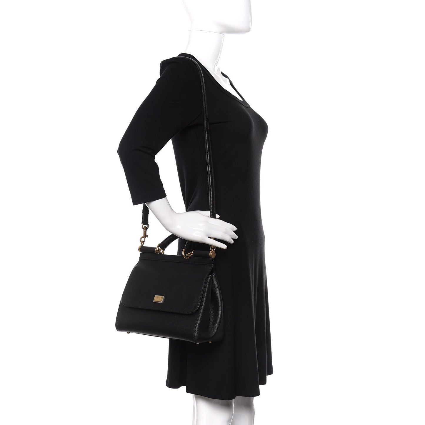 Dauphine Medium Miss Sicily Satchel Black