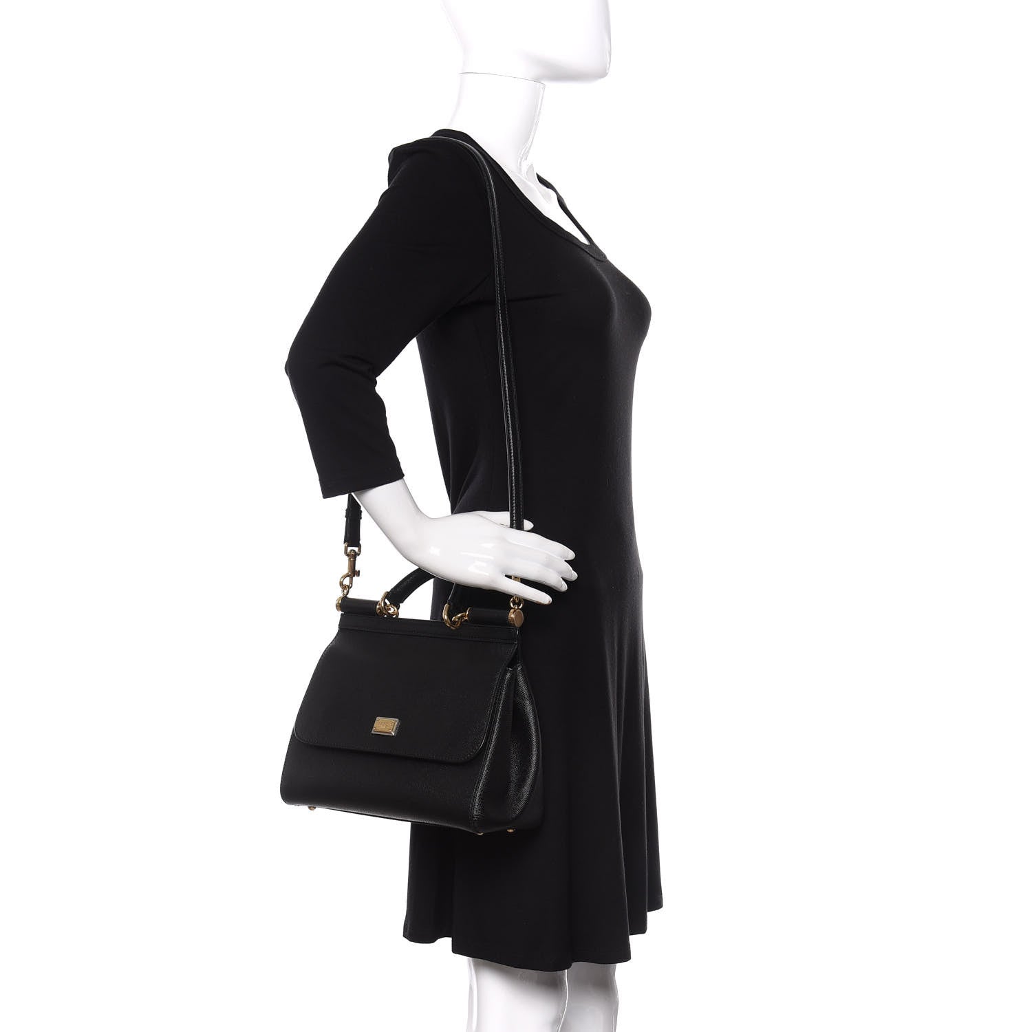 Dolce & Gabbana Dauphine Medium Miss Sicily Satchel Black 3 of 12
