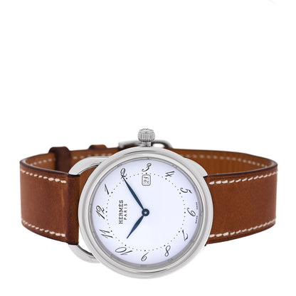 Hermes Stainless Steel Barenia 38mm Arceau Quartz Watch Fauve 2 of 5