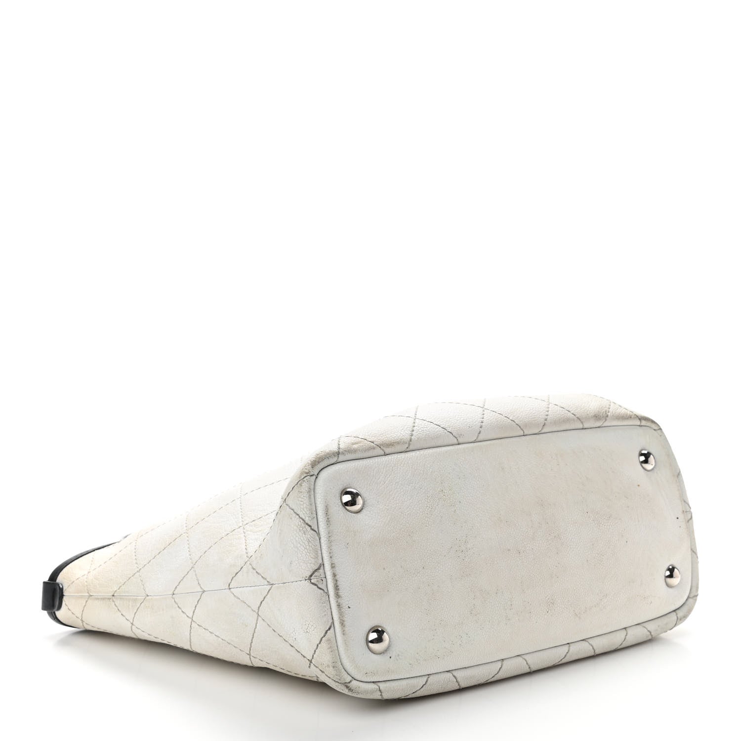 Chanel Grained Calfskin Shopping Fever Tote White 4 of 11