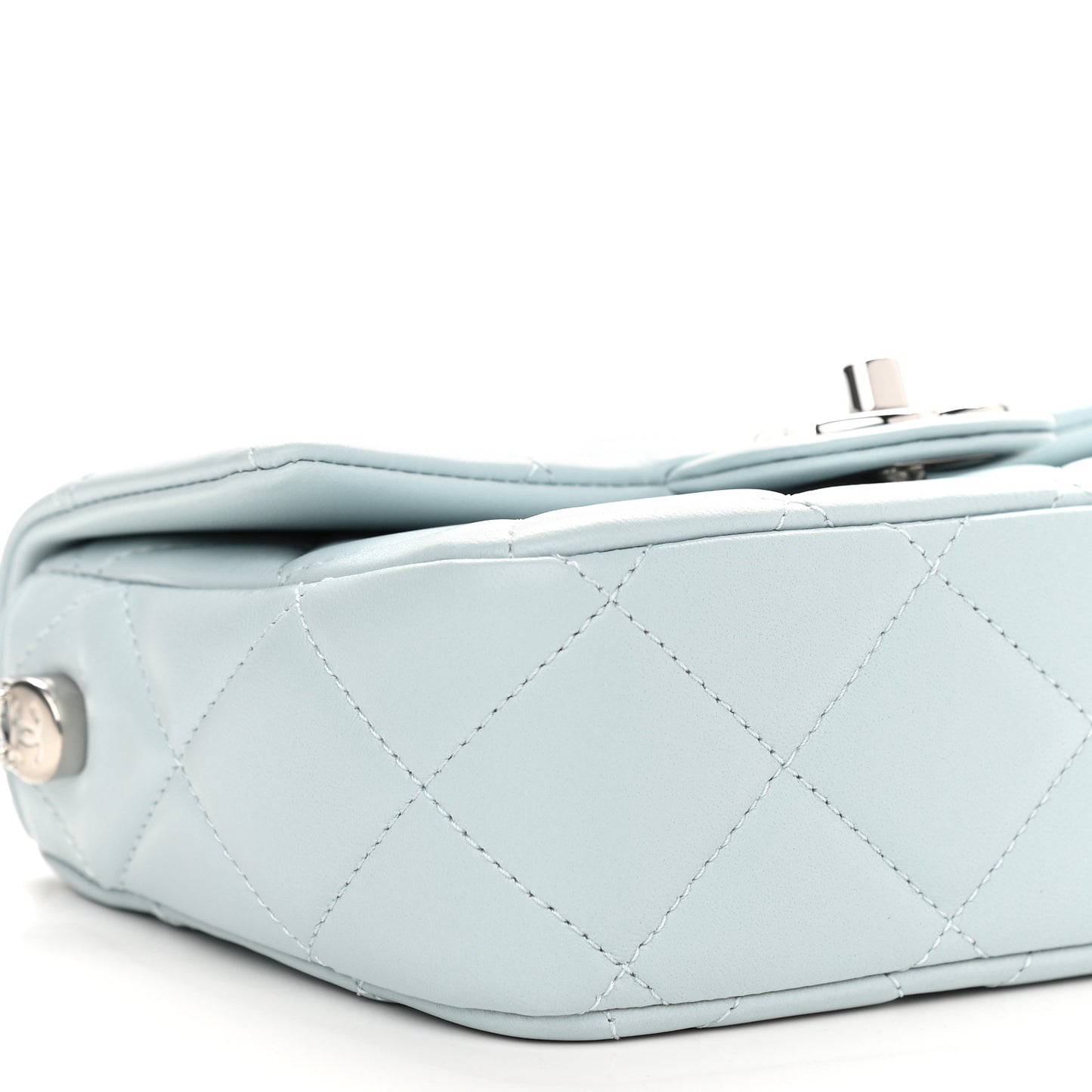 Lambskin Quilted Mini My Perfect Flap Light Blue