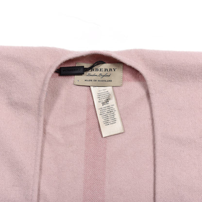 Burberry Merino Wool Cashmere Check Collette Cape Scarf Ash Rose 2 of 3