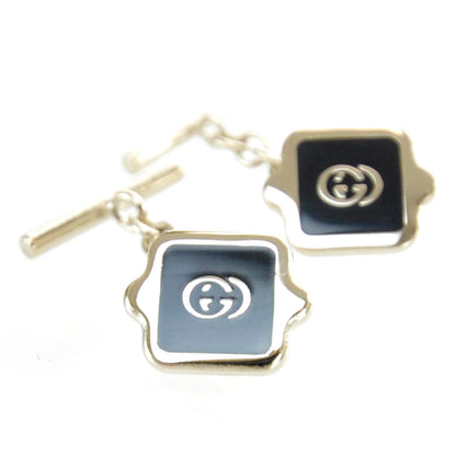 Gucci Men s GG Cufflinks Black Silver 1 of 4