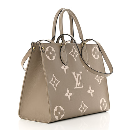 Louis Vuitton LOUIS VUITTON Empreinte Monogram Giant Onthego MM Tourterelle Creme 3 of 11