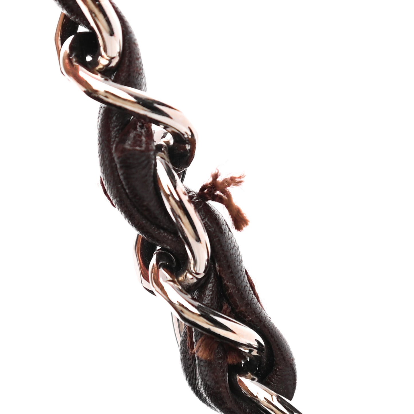 Calfskin Drawstring CC Bucket Bag Dark Brown