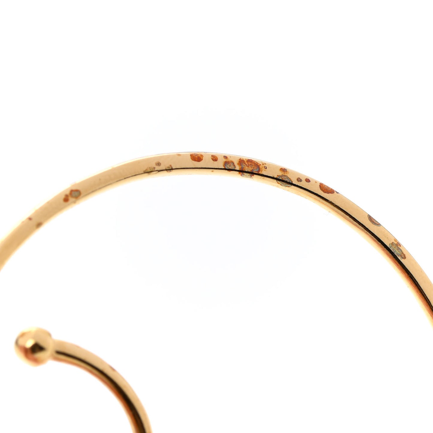 Pearl CC Tags Hoop Earrings Gold