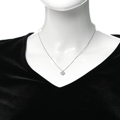 Van Cleef & Arpels 18K White Gold Diamond Sweet Alhambra Pendant Necklace 2 of 7