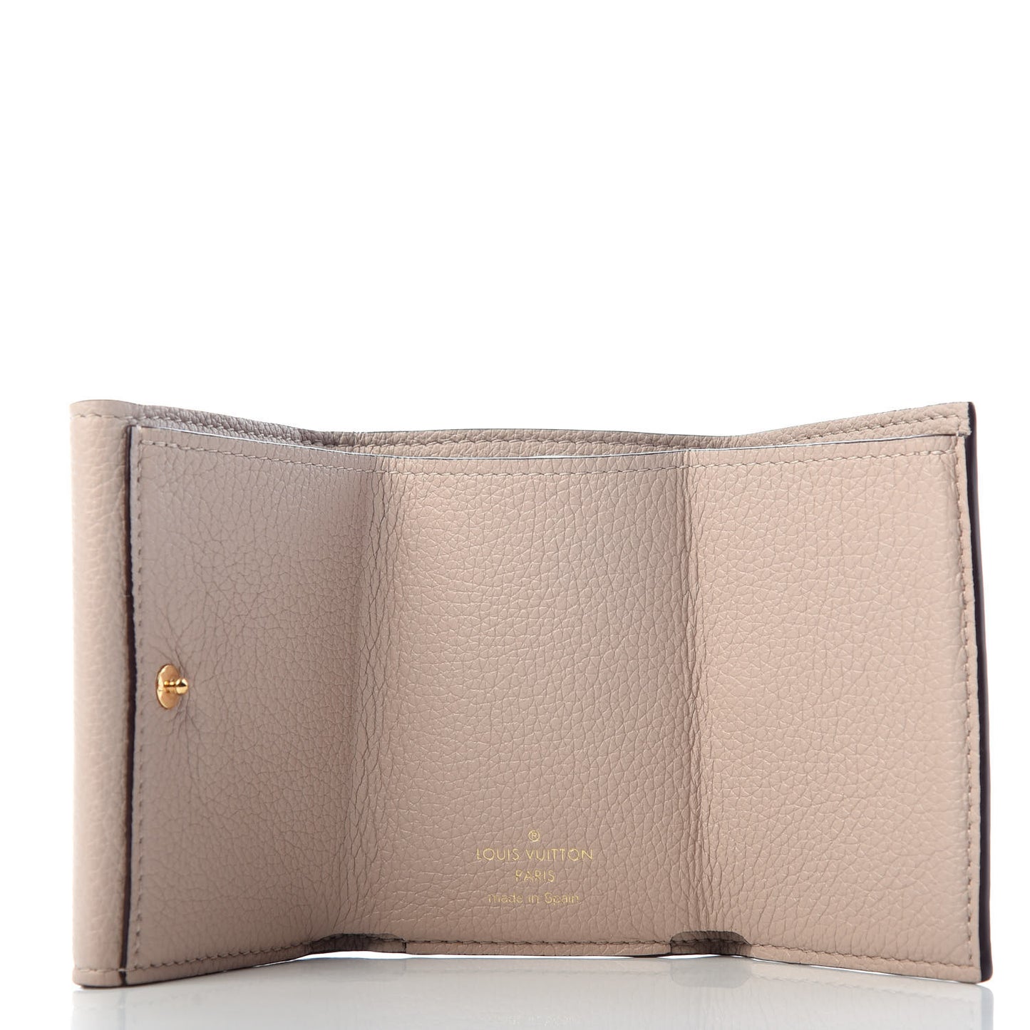 Calfskin Lockmini Wallet Greige