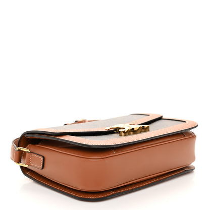 Celine Triomphe Canvas Calfskin Medium Triomphe Bag Tan 4 of 10