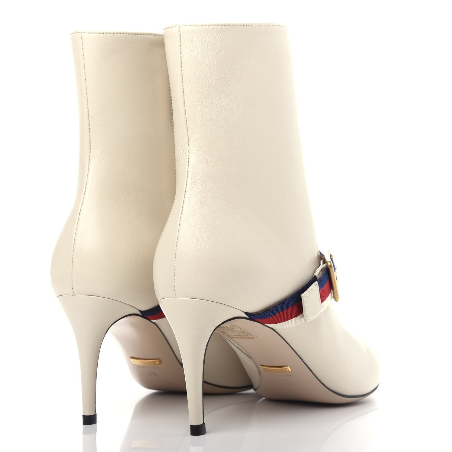 Gucci Nappa Sylvie Ankle Boots 38 Mystic White 4 of 11