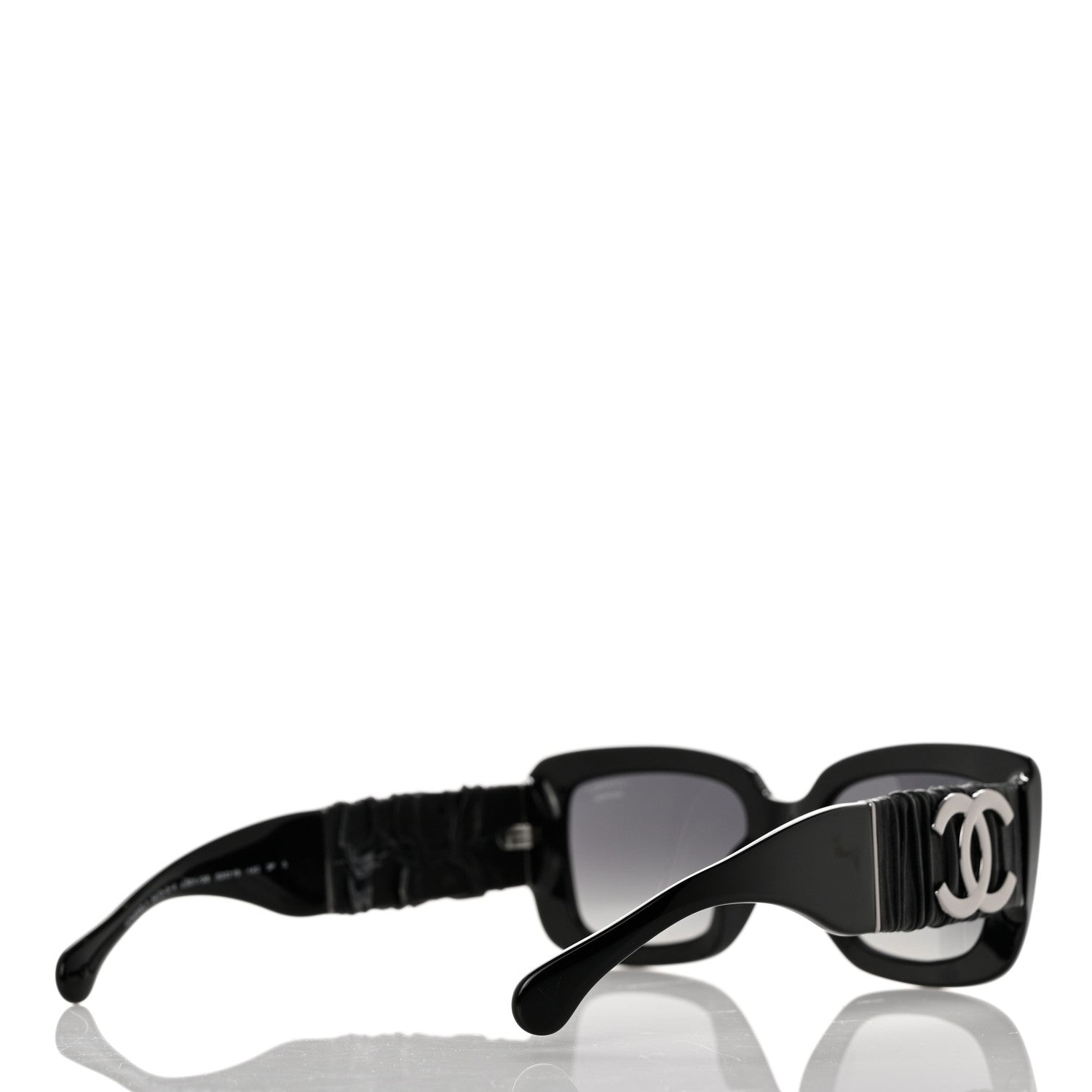 Chanel Acetate Calfskin Polarized Square Sunglasses 5473-Q-A Black 4 of 8