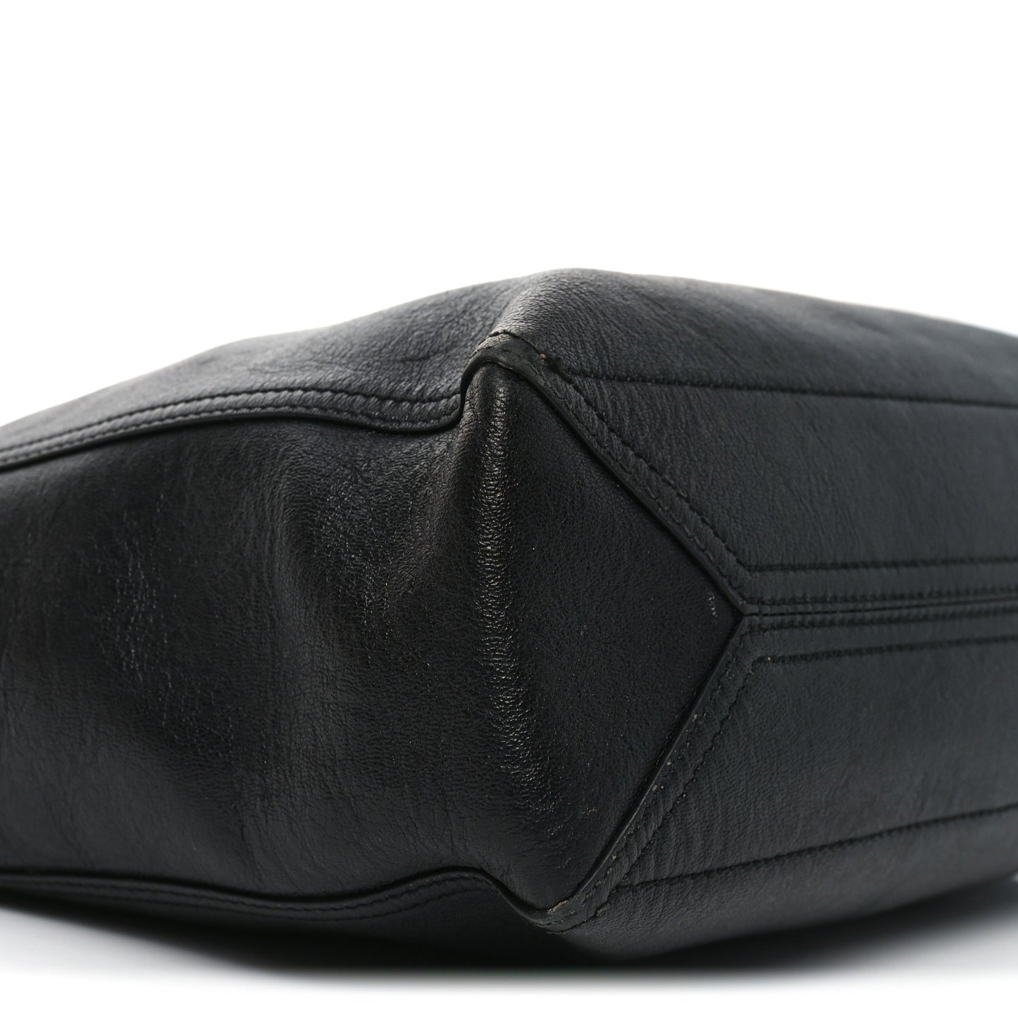 New Sakai Calfskin Lux Medium Dahlia Tote  Black