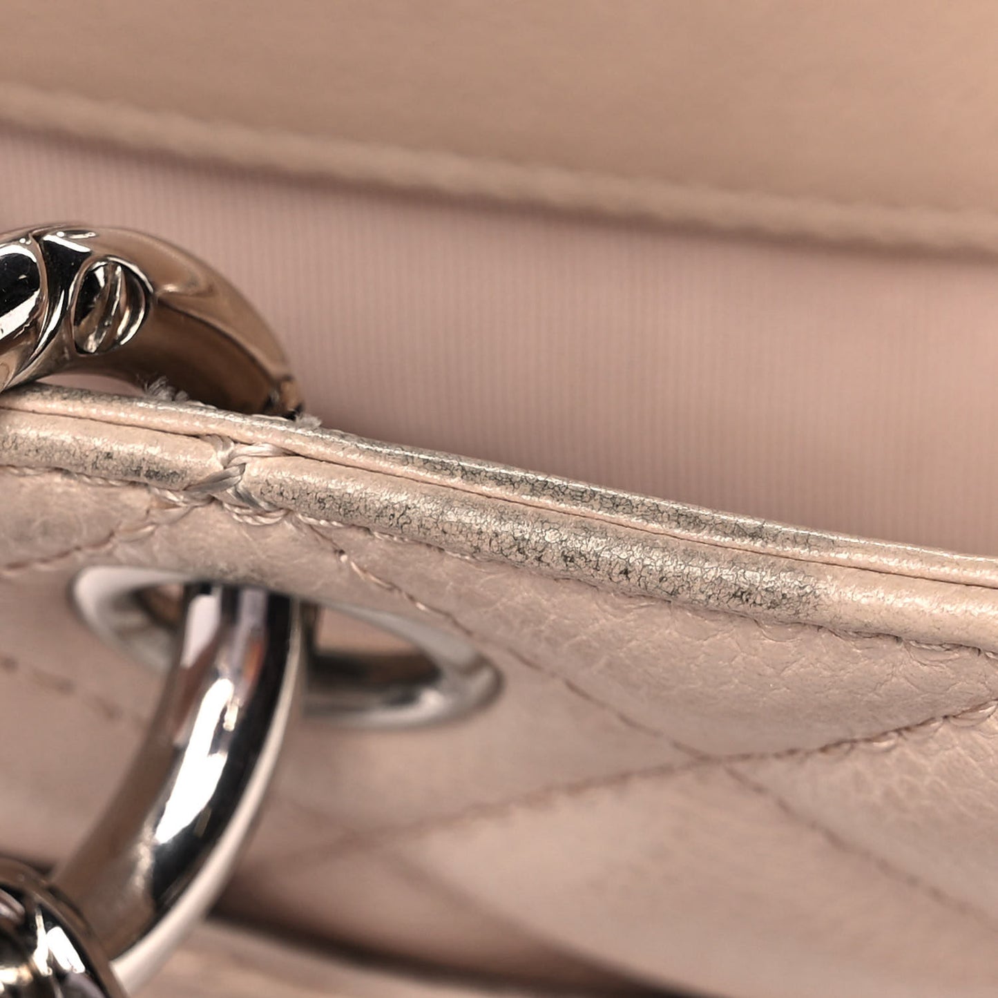 Caviar Quilted Grand Shopping Tote GST Beige Clair