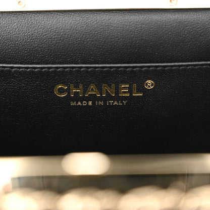 Chanel Lambskin Quilted CC Kisslock Clutch Black 6 of 11