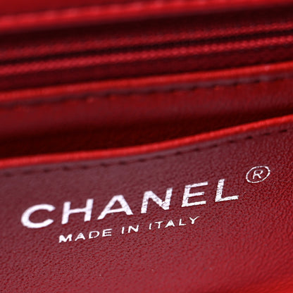 Chanel Lambskin Quilted Mini Rectangular Flap Red 5 of 10