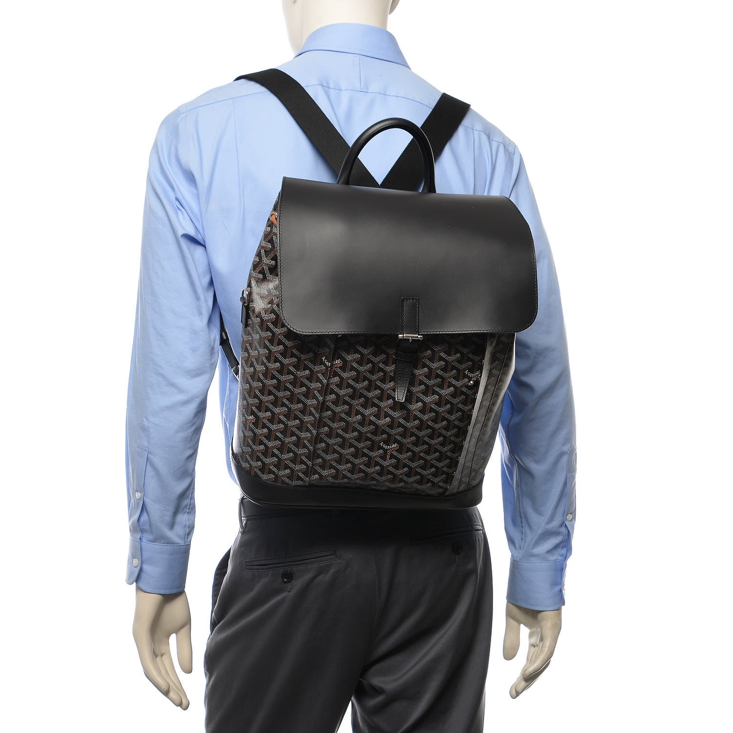 Goyard Goyardine Calfskin Alpin Backpack Black 2 of 9