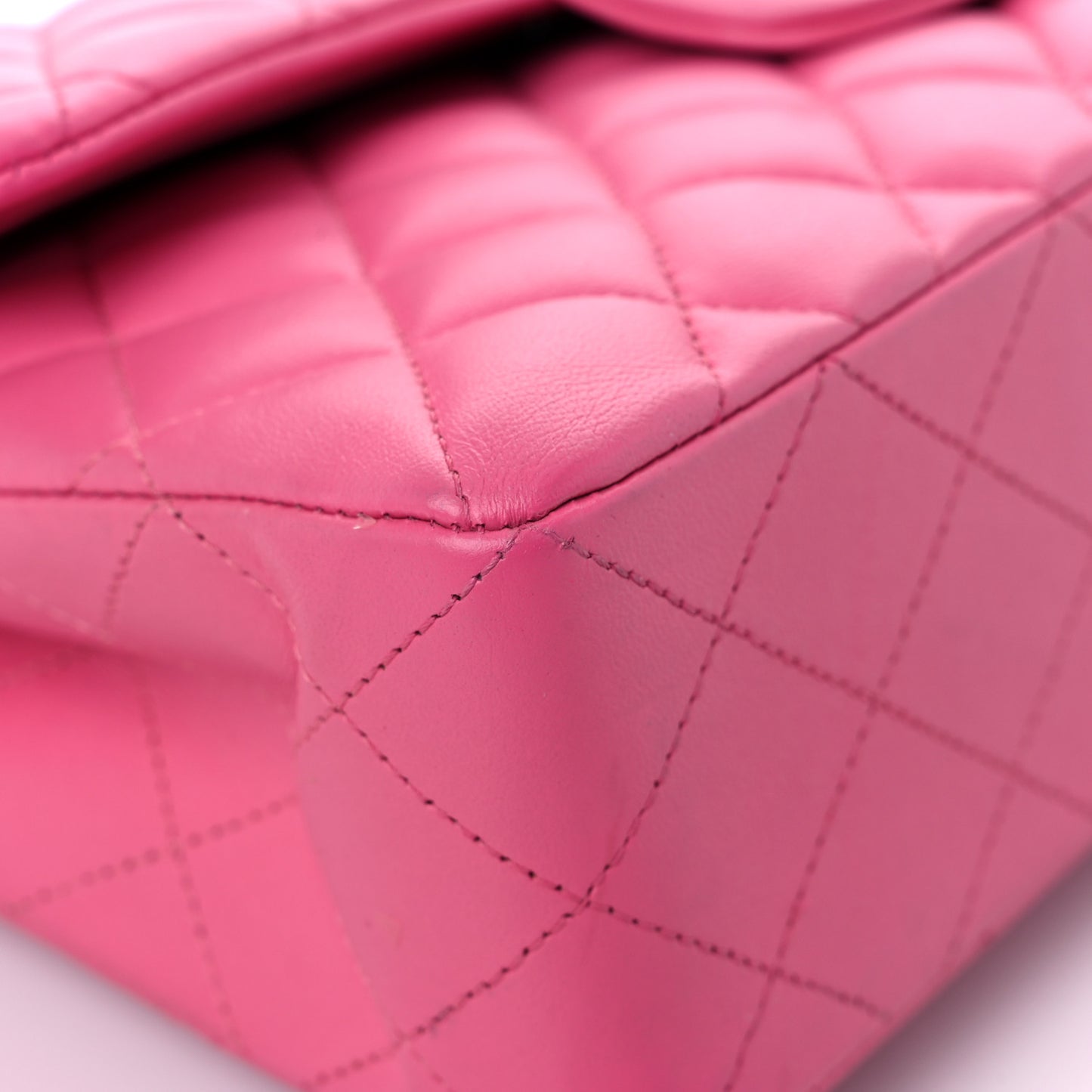 Lambskin Quilted Small Double Flap Pink