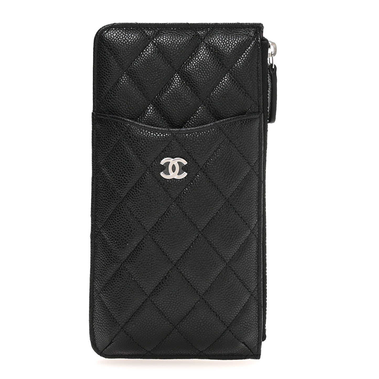 Caviar Quilted Classic iPhone Pouch Black