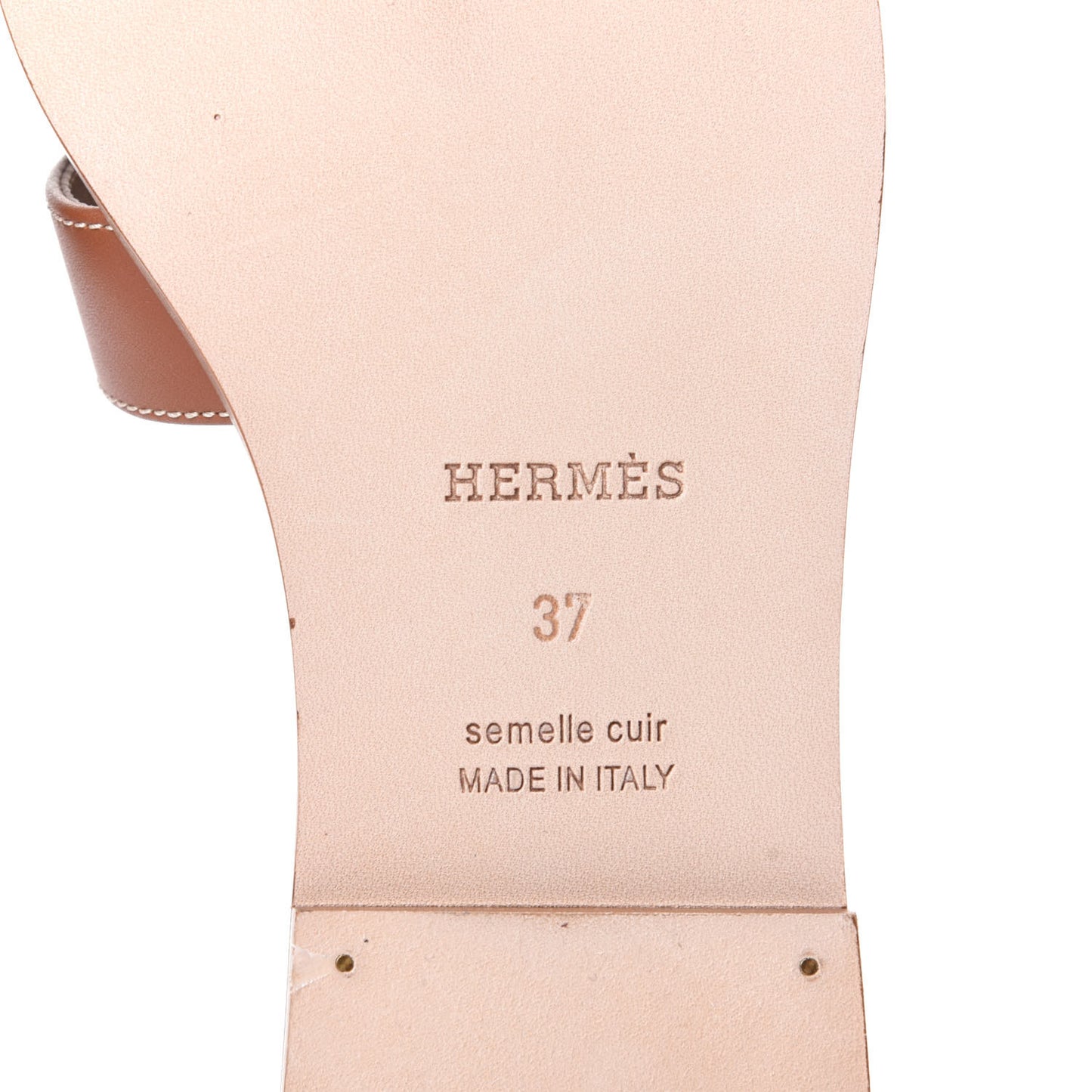 Box Calfskin Oran Sandals 37 Gold