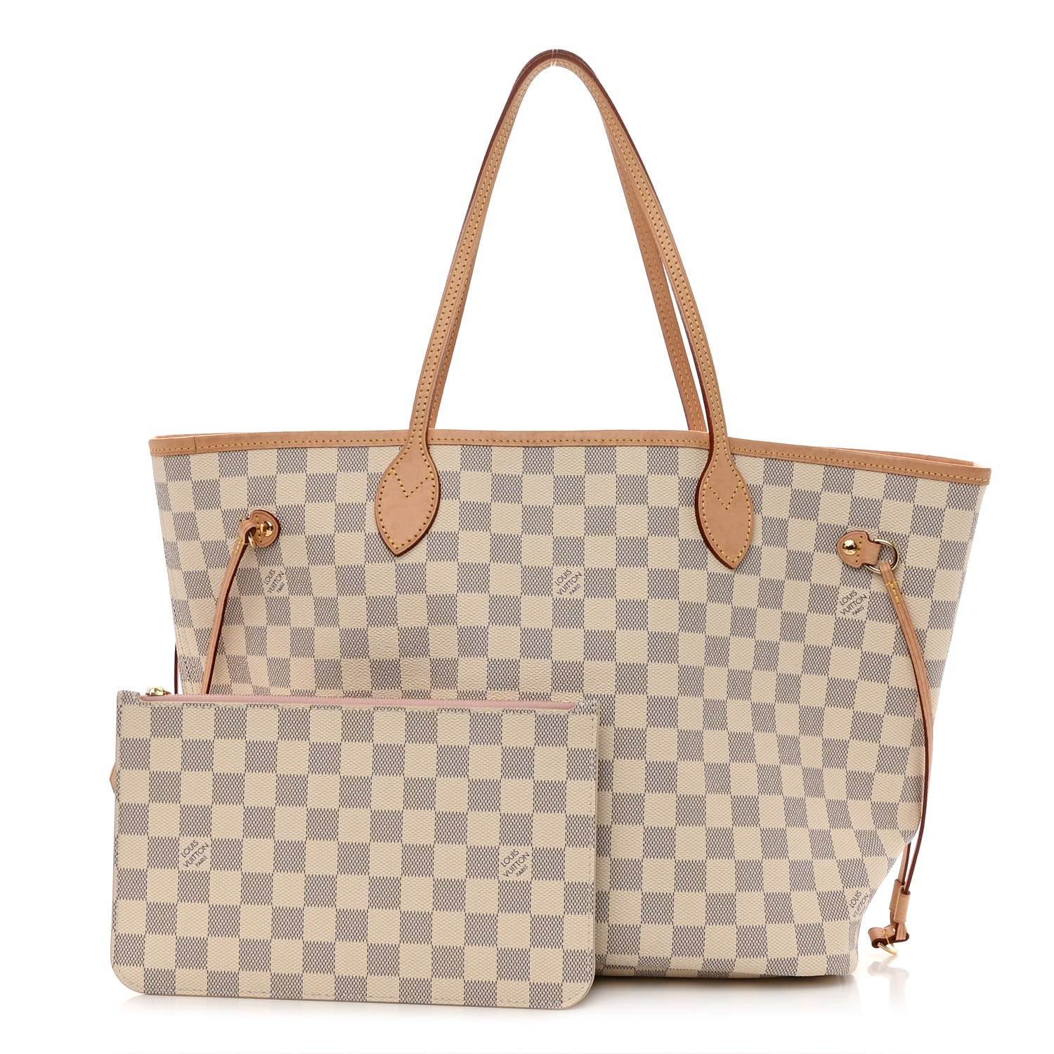 Louis Vuitton Damier Azur Neo Neverfull MM Rose Ballerine 1 of 11
