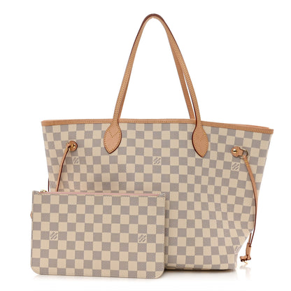 Louis Vuitton Damier Azur Neo Neverfull MM Rose Ballerine 1 of 11