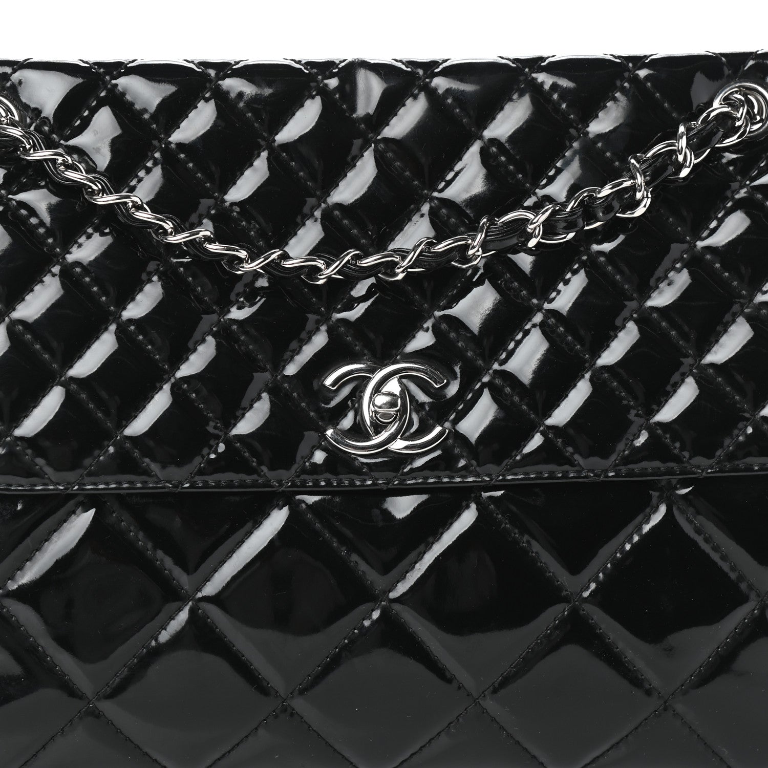 Chanel Vinyl Quilted In The Business Flap Bag Black 8 of 10